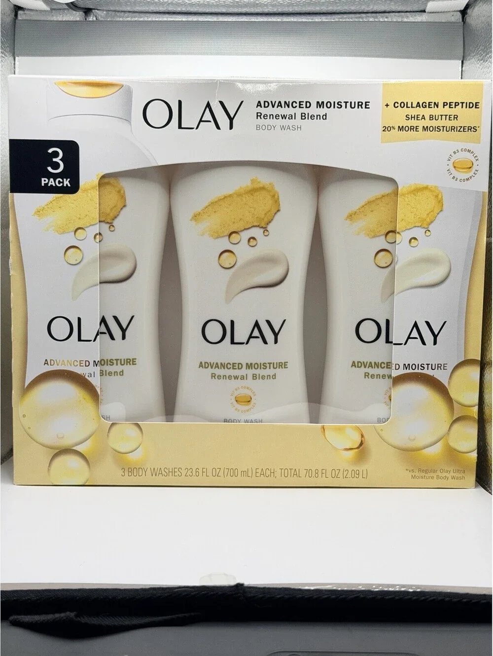 Olay Advanced Moisture Renewal Blend Body Wash, 23.6 Ounce (Pack of 3)